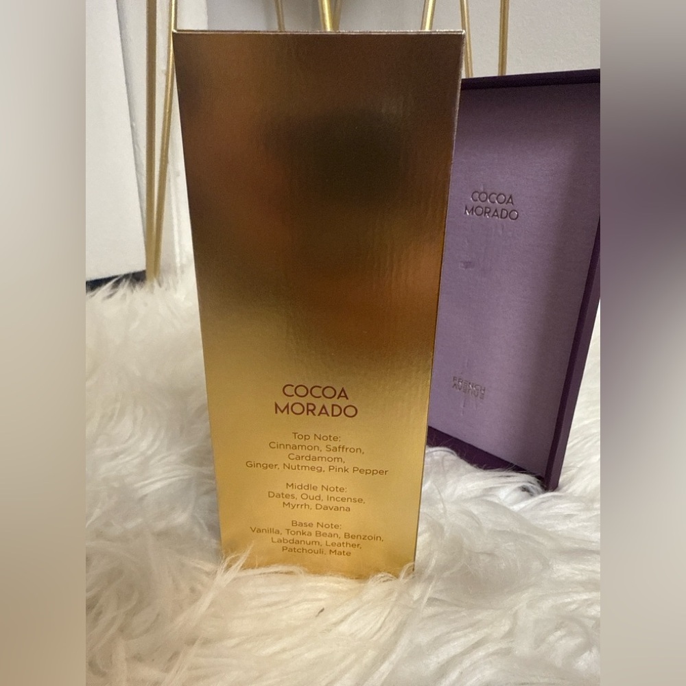 French Avenue Cocoa Morado Perfume with Gold and Purple Accents Unisex - Picture 3 of 3